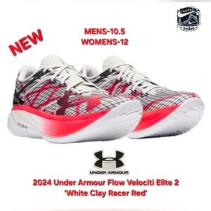 [M-10.5] 2024 Under Armour Flow Velociti Elite 2 'White Clay Racer Red'